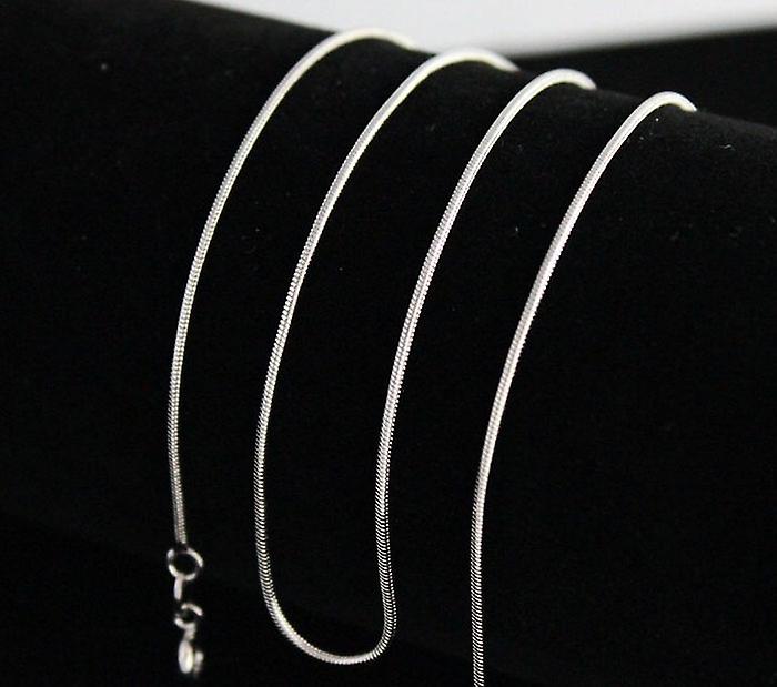 Foto 6 pulgar | Collar Huoguo  Cadena Con Forma De Serpiente Chapada En Plata  20 Cm De Largo - Venta Internacional.