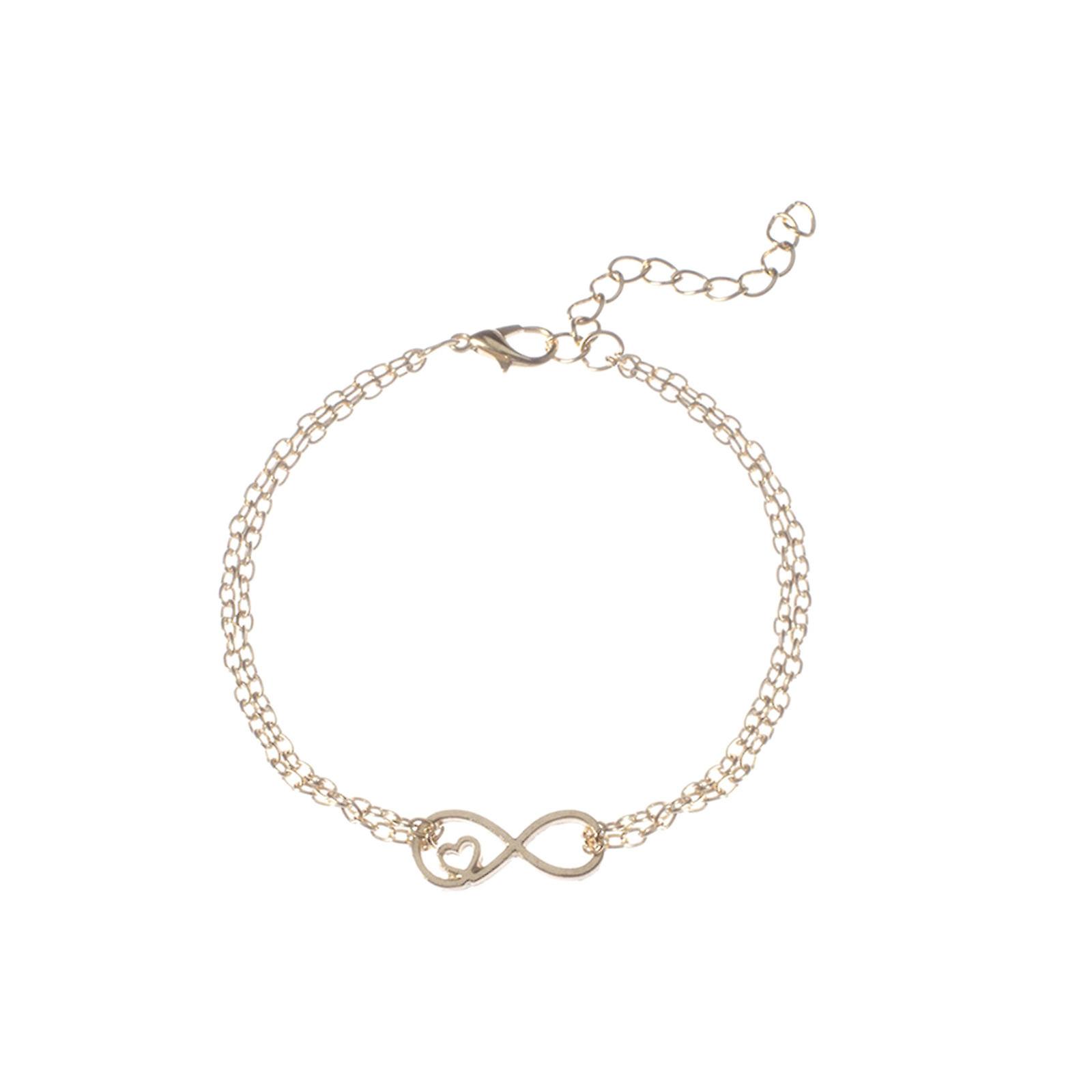 Foto 2 | Juego De Pulseras Huoguo Con Cuentas Negras En Forma De Corazón Para Mujer (5 Piezas) - Venta Internacional.