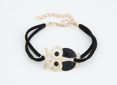 Foto 1 | Pulsera Huoguo De Piel Sintética Vintage Con Diseño De Búho Para Mujer - Venta Internacional.