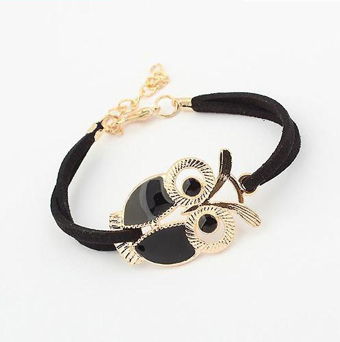 Foto 3 pulgar | Pulsera Huoguo De Piel Sintética Vintage Con Diseño De Búho Para Mujer - Venta Internacional.