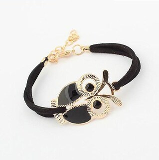 Foto 2 | Pulsera Huoguo De Piel Sintética Vintage Con Diseño De Búho Para Mujer - Venta Internacional.