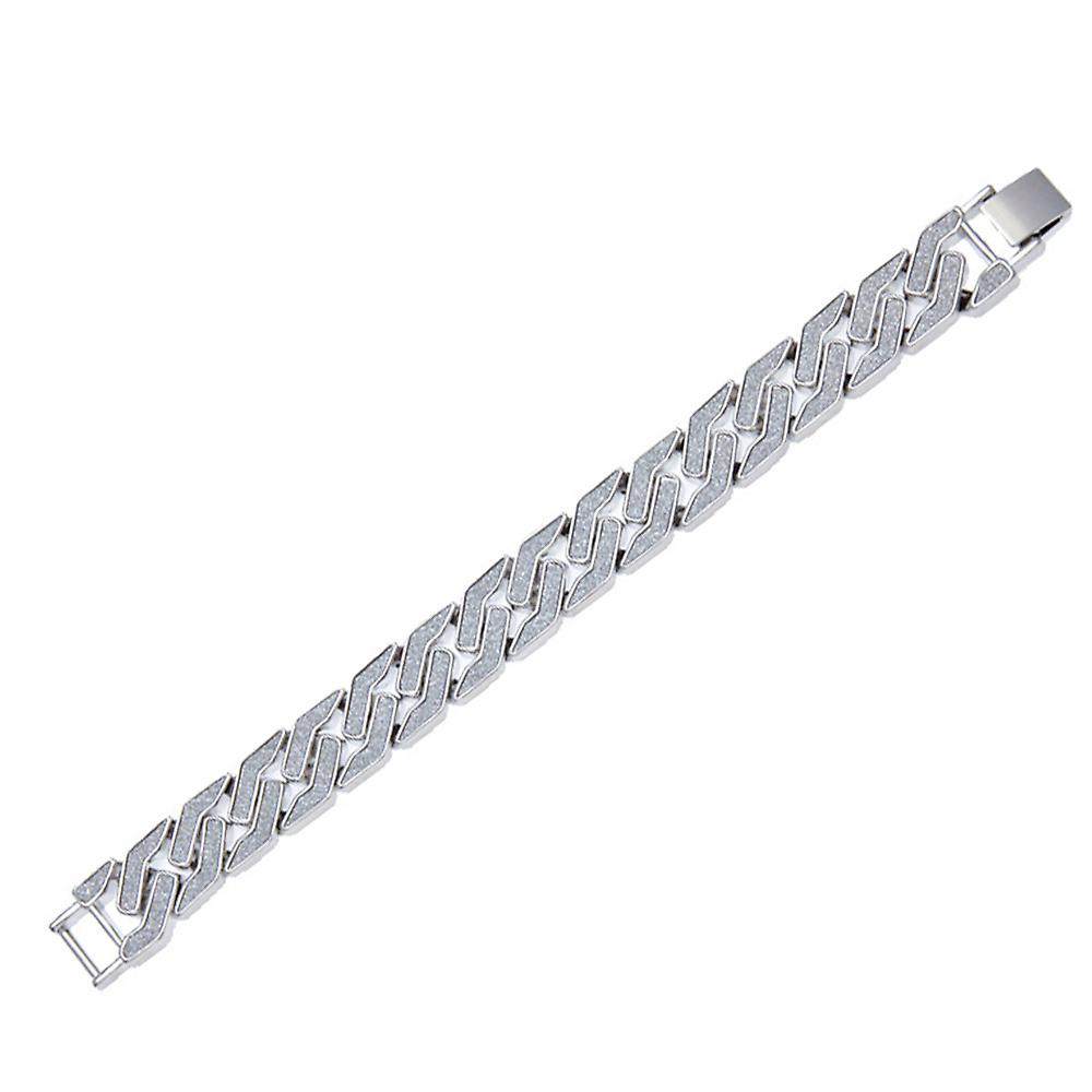 Foto 2 pulgar | Pulsera Huoguo Sand Explosion Cuban Chain Hip Hop Para Hombre - Venta Internacional.