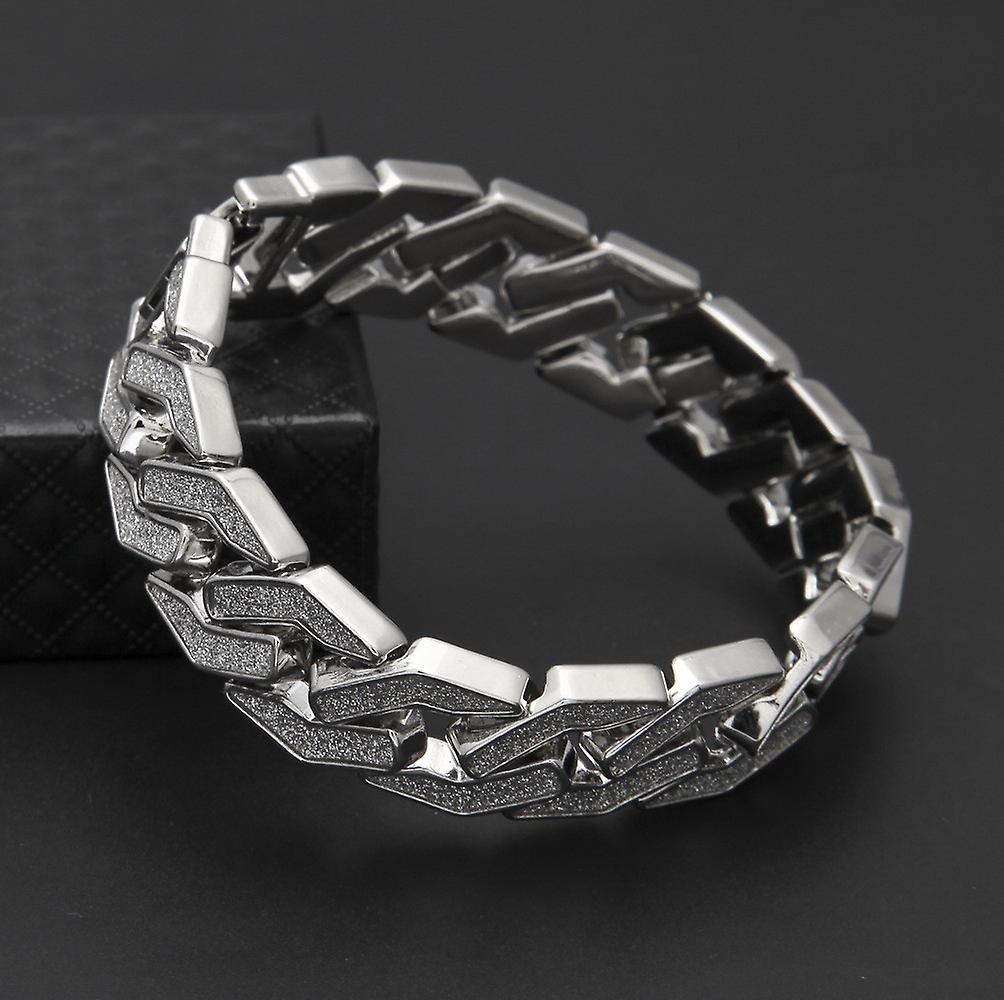 Foto 3 pulgar | Pulsera Huoguo Sand Explosion Cuban Chain Hip Hop Para Hombre - Venta Internacional.
