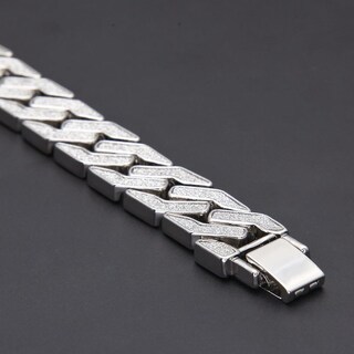 Foto 5 | Pulsera Huoguo Sand Explosion Cuban Chain Hip Hop Para Hombre - Venta Internacional.