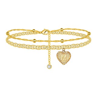 Foto 3 | Tobillera Huoguo Fashion Para Mujer Con Letras En Forma De Corazón - Venta Internacional.