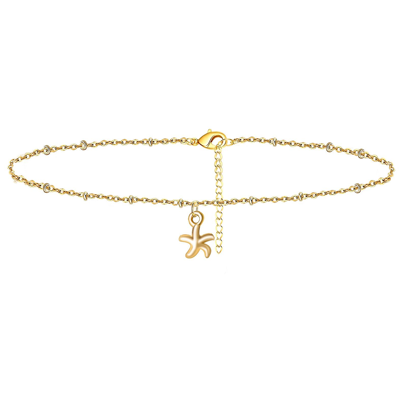 Foto 2 pulgar | Tobillera Huoguo Golden Beach De Tamaño Ajustable Para Mujer - Venta Internacional.