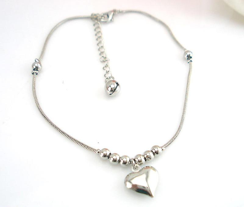 Foto 2 pulgar | Pulsera Tobillera Con Colgante En Forma De Corazón Con Forma De Delfín Para Mujer - Venta Internacional.