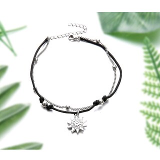 Foto 4 | Tobillera Huoguo De Doble Cadena Sun Alloy 4g Beach Boho Para Mujer - Venta Internacional.
