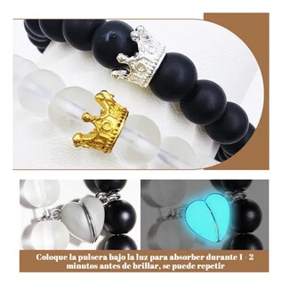 Foto 3 | 2pzs Pulsera Xtellar De Parejas Imán Con Rosa Eterna Caja Regalo