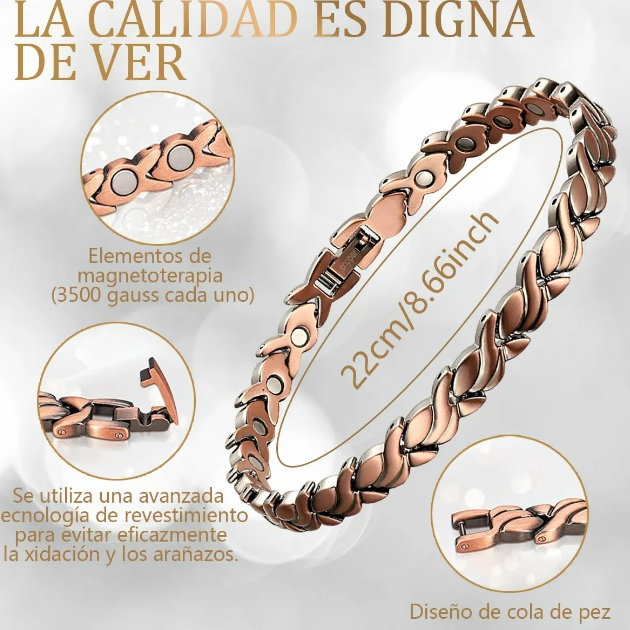 Foto 3 pulgar | Xtellar Pulseras Magnéticas De Cobre Puro Para Mujeres Elegantes - Alivio Avanzado Para Artritis