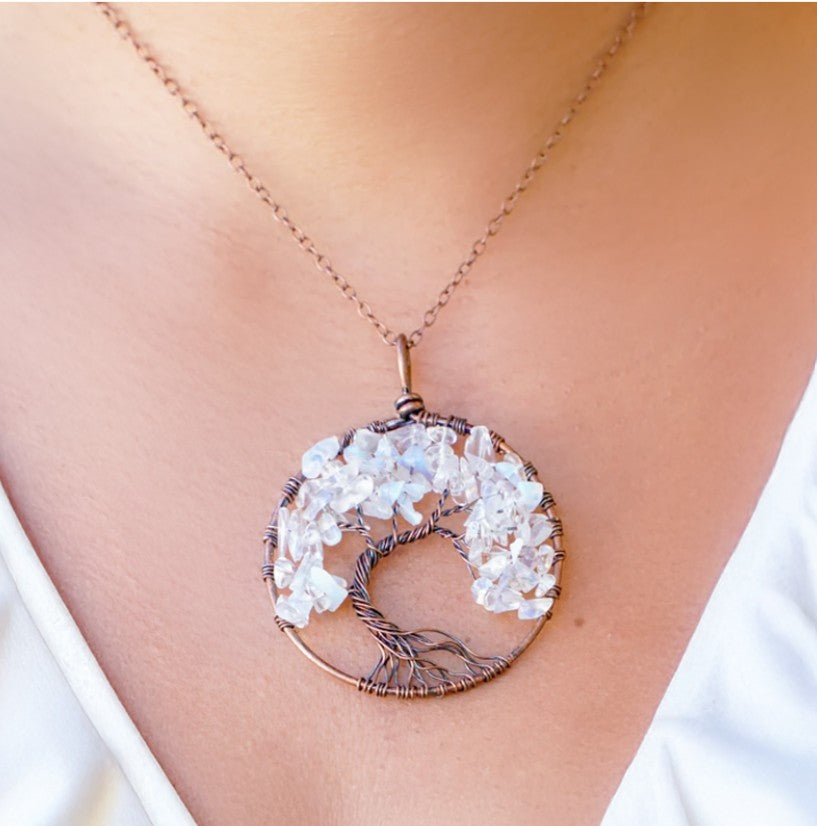 Foto 4 pulgar | Colgante Tree Of Life Con Piedra Amatista Circe Boutique - Venta Internacional.