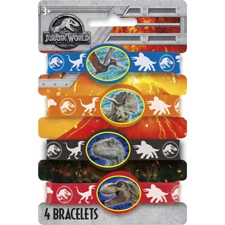 Foto 1 | Pulseras Unique Jurassic World 2 Elásticas 4 Unidades Para Niños - Venta Internacional.