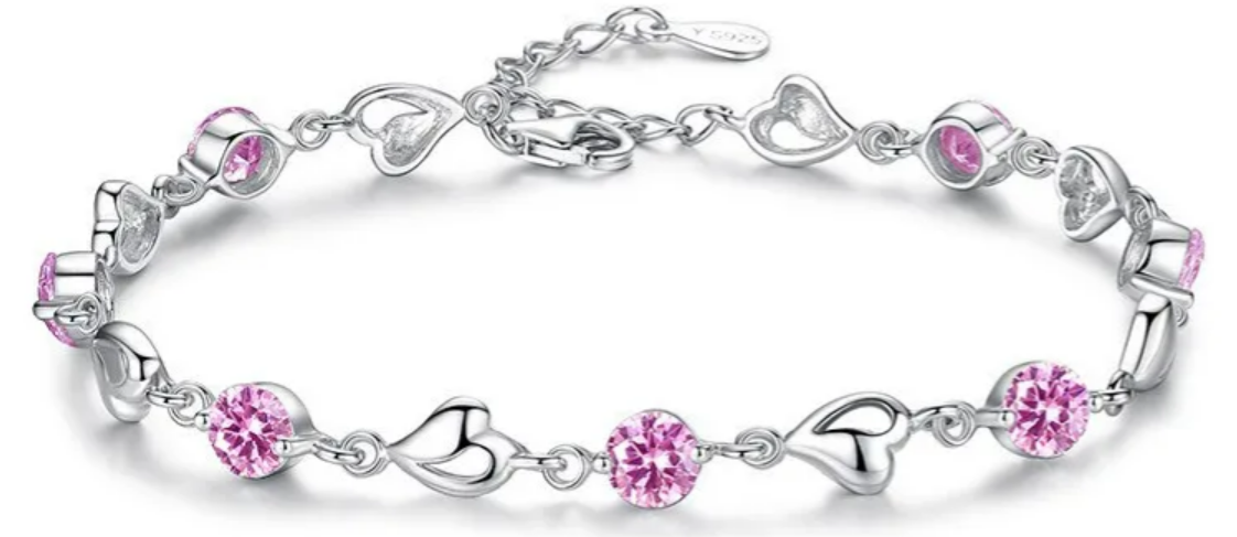 Foto 3 | Pulseras Xtellar De Plata 925 Con Charm De Corazón  Regalo Perfecto Para Mujeres