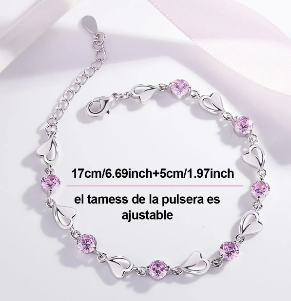 Foto 5 pulgar | Pulseras Xtellar De Plata 925 Con Charm De Corazón  Regalo Perfecto Para Mujeres
