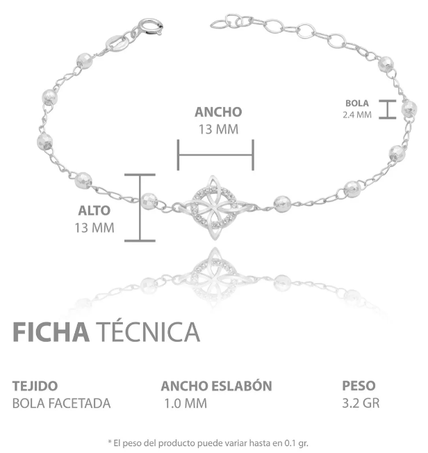 Foto 5 pulgar | Xtellar Pulsera Ajustable De Plata .925 Con Nudo De Bruja Y Zirconias – Moda Esotérica Y Protección Para Mujer Elegan