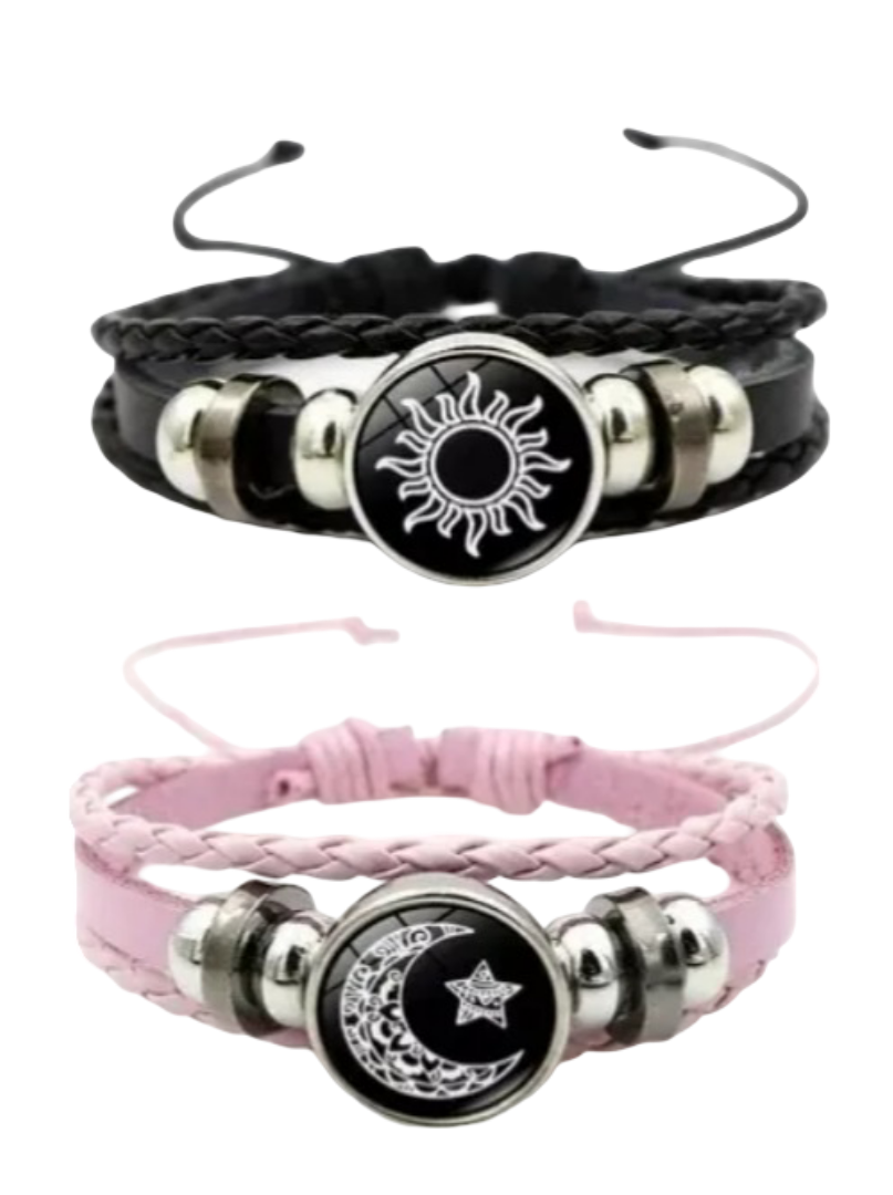 Foto 2 pulgar | Joyería Xtellar: Set De Pulseras Elegantes De Sol Y Luna Para Parejas