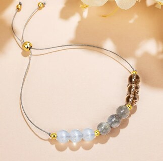 Foto 2 | Pulsera Xtellar De Cristal Y Piedras Preciosas Brazalete Ajustable De Joyería Elegante Para Mujeres