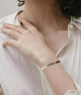 Foto 4 | Pulsera Xtellar De Cristal Y Piedras Preciosas Brazalete Ajustable De Joyería Elegante Para Mujeres