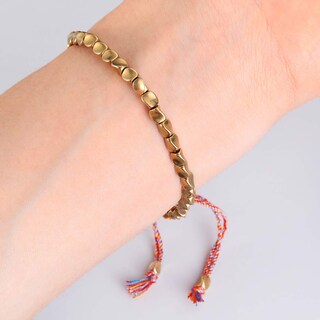 Foto 2 | Pulsera Homesogood Con Cuentas De Cobre Tibetanas Cuerda De Algodón Trenzada - Venta Internacional.