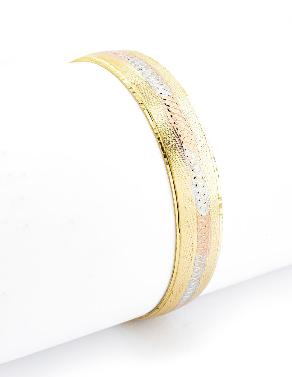 Foto 3 pulgar | Brazalete Florentino Ancho The Golden Store Chapa De Oro 18k