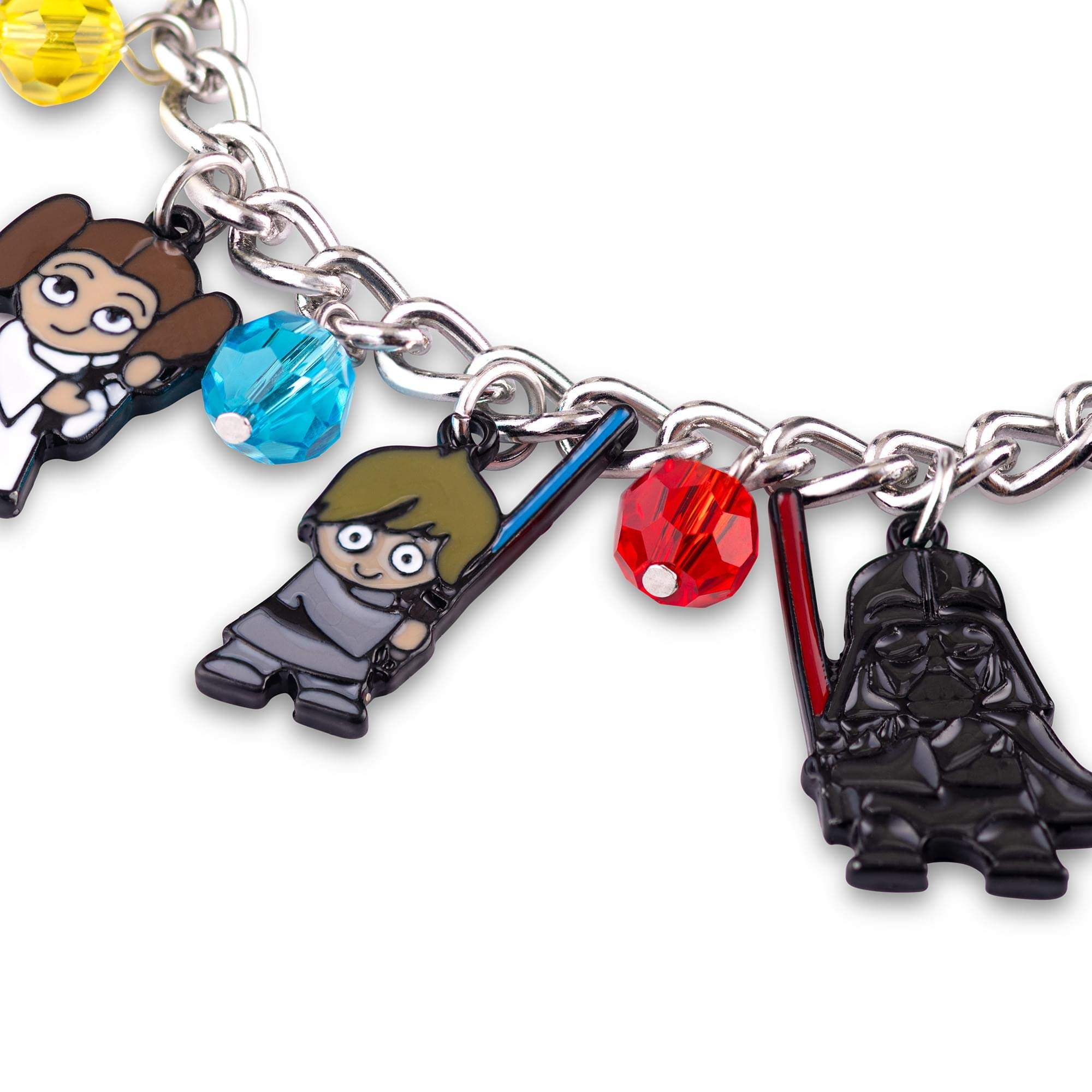 Foto 5 pulgar | Pulsera Con Dijes Esmaltados Con Personajes Chibi De Star Wars  15 Mm  Plateada - Venta Internacional.