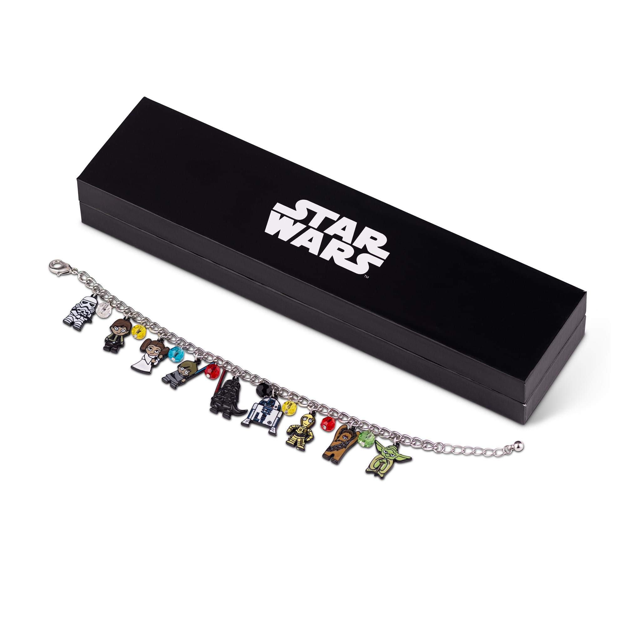Foto 6 pulgar | Pulsera Con Dijes Esmaltados Con Personajes Chibi De Star Wars  15 Mm  Plateada - Venta Internacional.