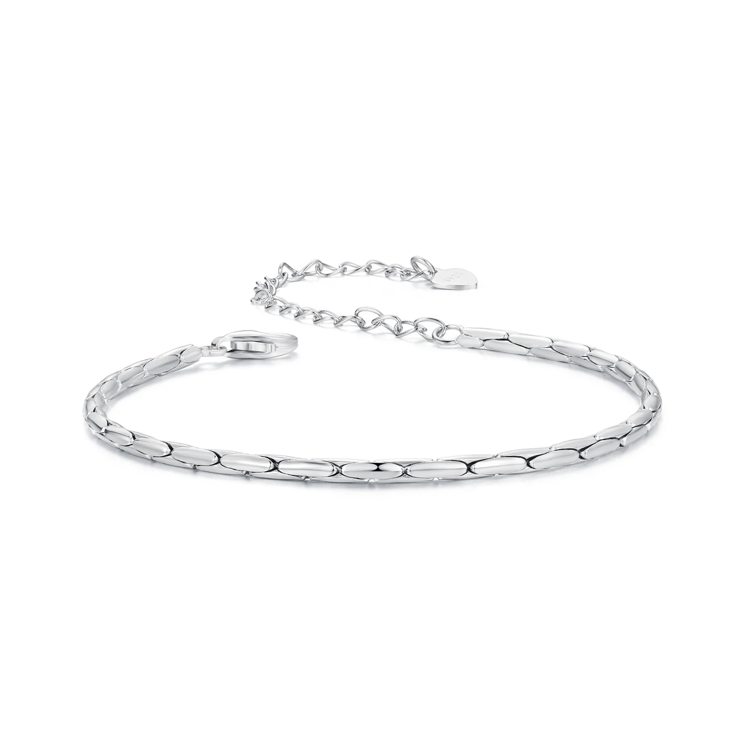 Foto 2 pulgar | Chulada Pulsera  Serpiente De Plata .925 Con Chapa De Platino  Resistente Al Agua