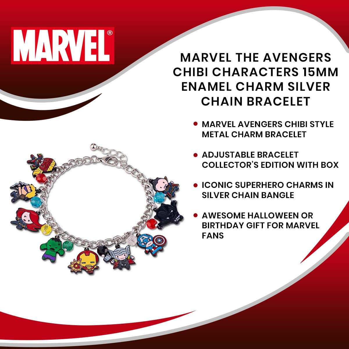 Foto 7 | Pulsera Con Dijes Con Los Personajes De Toynk The Avengers Chibi  15 Mm - Venta Internacional.