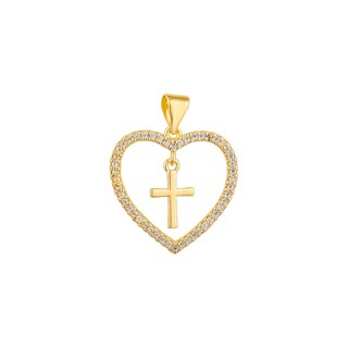 Foto 1 | Dije Chapa de Oro 18K Joyas Plafer Corazón Dorado