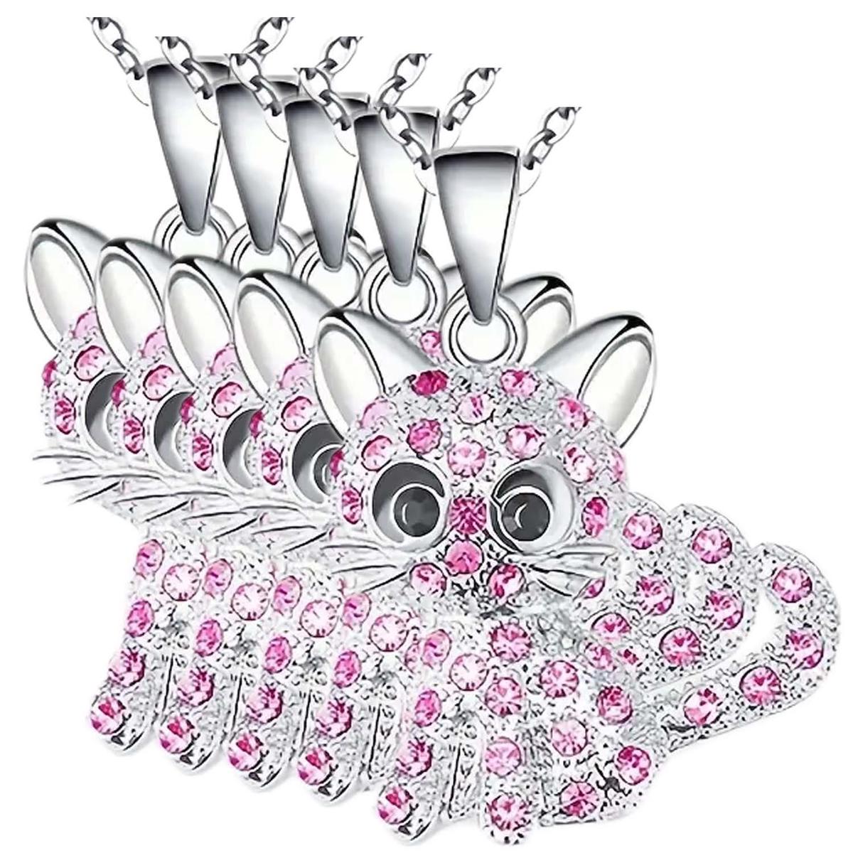 Cadena De Hermosas De Michiventdepot Mxaka-005 5piezas Plata Y Rosa