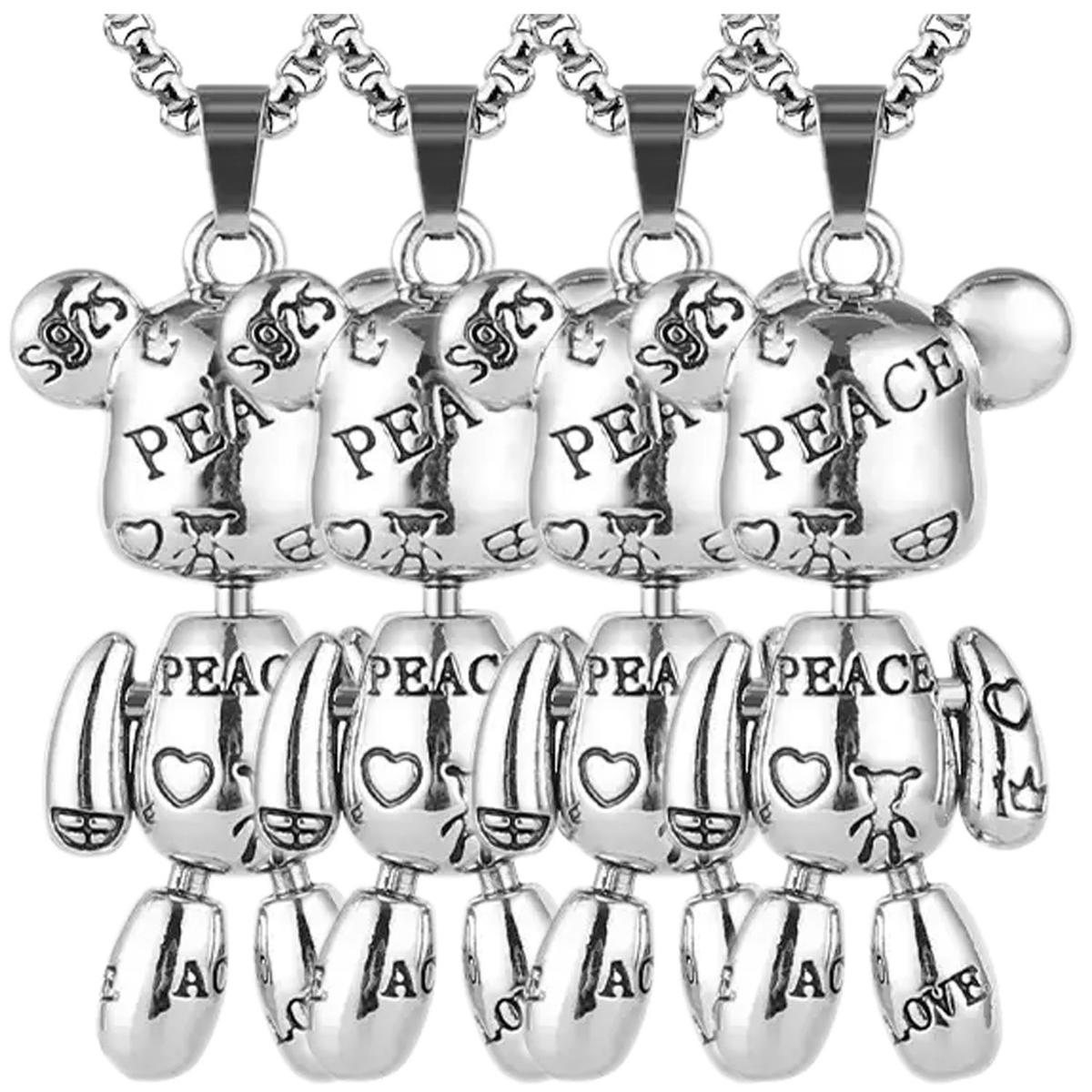 Joyeria De Collaresventdepot Mxeke-004 4piezas Plata