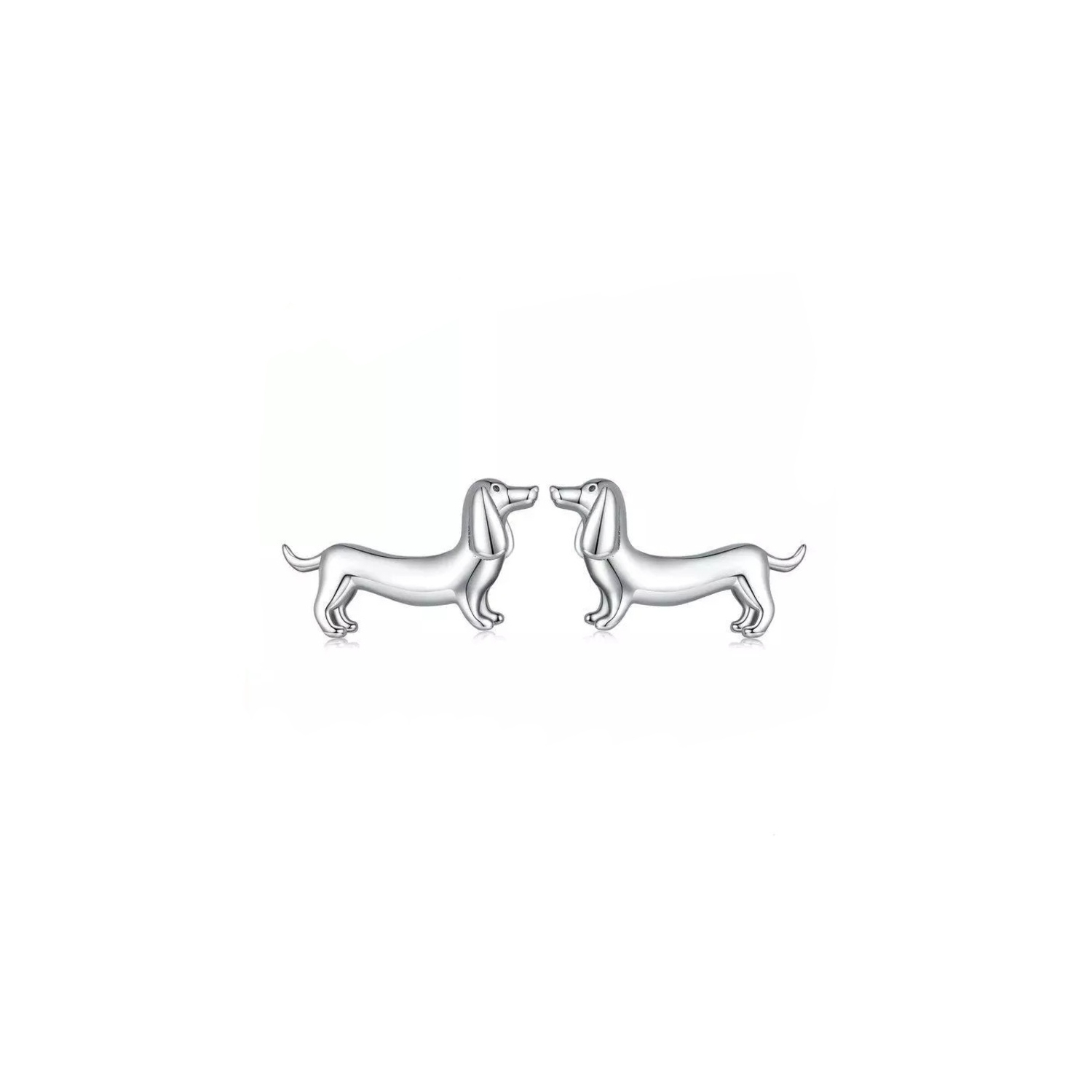 Foto 2 pulgar | Pendientes De Plata 925 Con Forma De Salchicha Para Perro Salchicha Para Mujer - Venta Internacional.