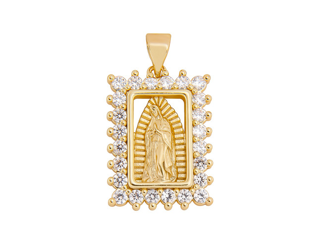 Dije de Chapa de Oro 18k Joyas Plafer 1281d-ch Medalla Dorada