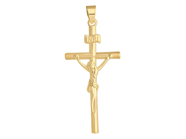 Foto 2 pulgar | Dije de Chapa de Oro 18K Joyas Plafer 1273d-ch Cruz Dorada