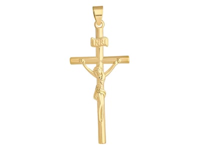 Foto 1 | Dije de Chapa de Oro 18K Joyas Plafer 1273d-ch Cruz Dorada