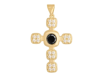 Foto 1 | Dije de Chapa de Oro 18k Joyas Plafer 1279d-ch Cruz Dorada