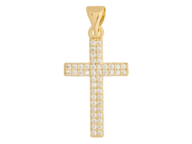 Foto 1 | Dije de Chapa de Oro 18k Joyas Plafer 1278d-ch Cruz Dorada