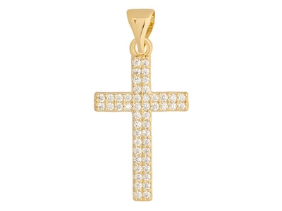 Foto 1 | Dije de Chapa de Oro 18k Joyas Plafer 1278d-ch Cruz Dorada