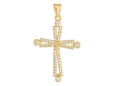Foto 1 | Dije de Chapa de Oro 18k Joyas Plafer 1274d-ch Cruz Dorada