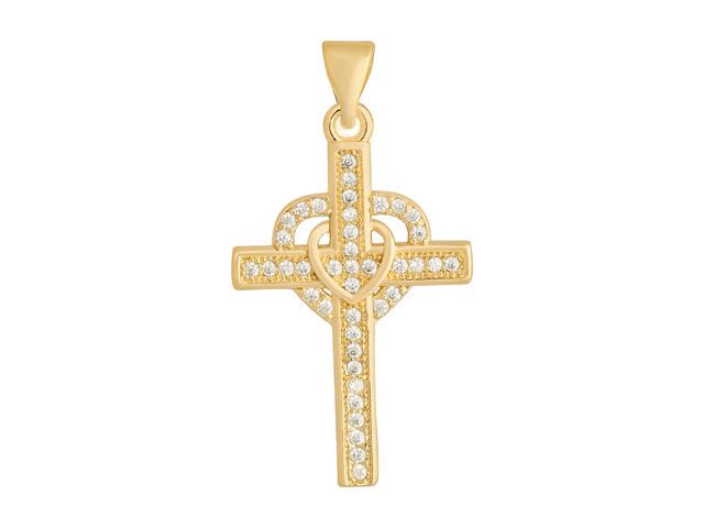 Foto 1 | Dije de Chapa de Oro 18k Joyas Plafer 1276d-ch Cruz Dorada