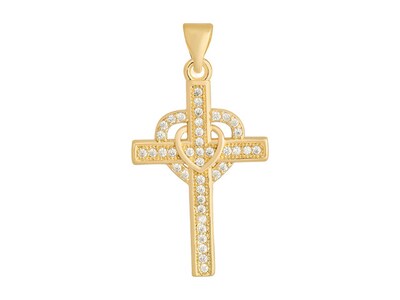 Foto 1 | Dije de Chapa de Oro 18k Joyas Plafer 1276d-ch Cruz Dorada