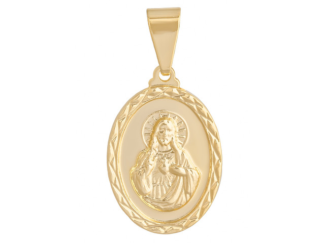 Dije de Chapa de Oro 18k Joyas Plafer 1285d-ch Virgen