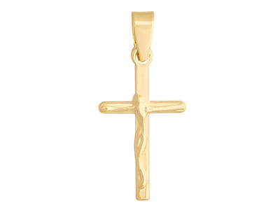 Foto 1 | Dije de Chapa de Oro 18 k Joyas Plafer 1269d-ch Cruz Dorada
