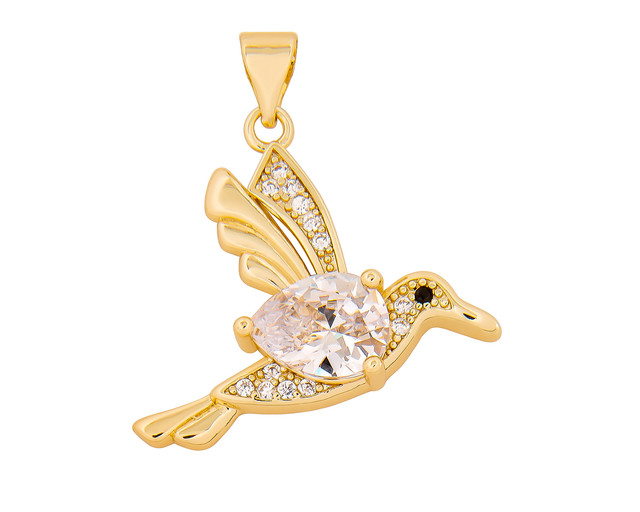 Dije de Chapa de Oro 18k Joyas Plafer 1300d-ch Colibrí