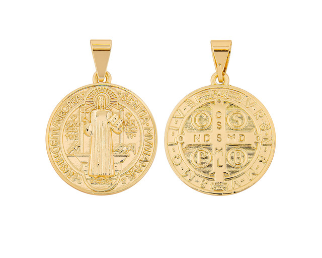 Dije de Chapa de Oro 18k Joyas Plafer 1297d-ch San Benito