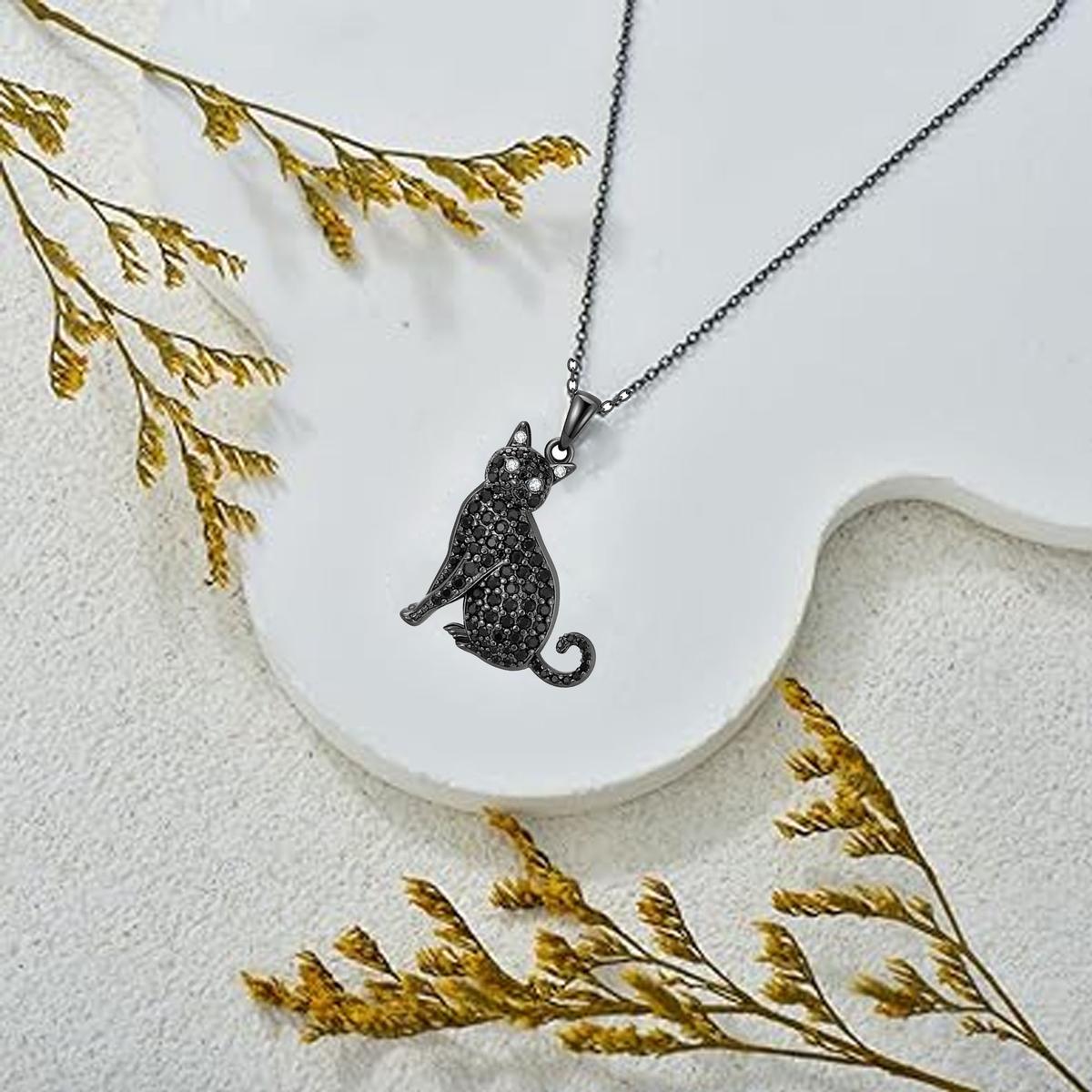 Foto 4 pulgar | Cadenas con Dije de Felinos Mxkae-002 High Monaco 2 Piezas Negro
