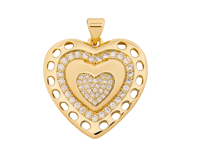 Dije de Chapa de Oro 18k Joyas Plafer 1302d-ch Corazón