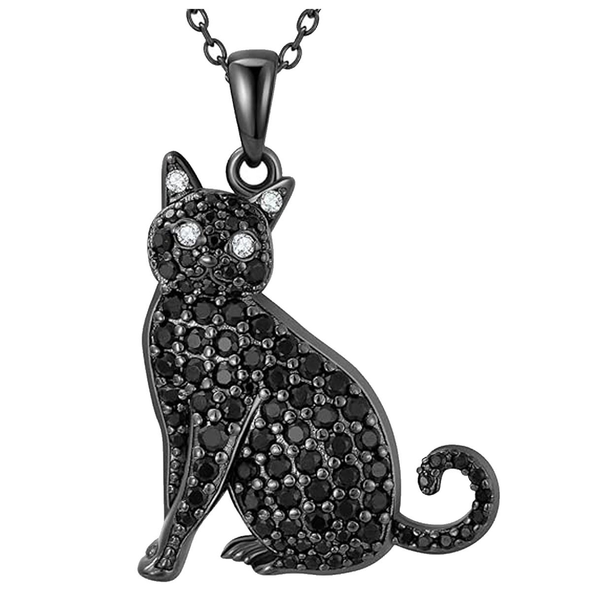 Foto 2 pulgar | Cadena con Dije de Felino Mxkae-001 High Monaco Negro