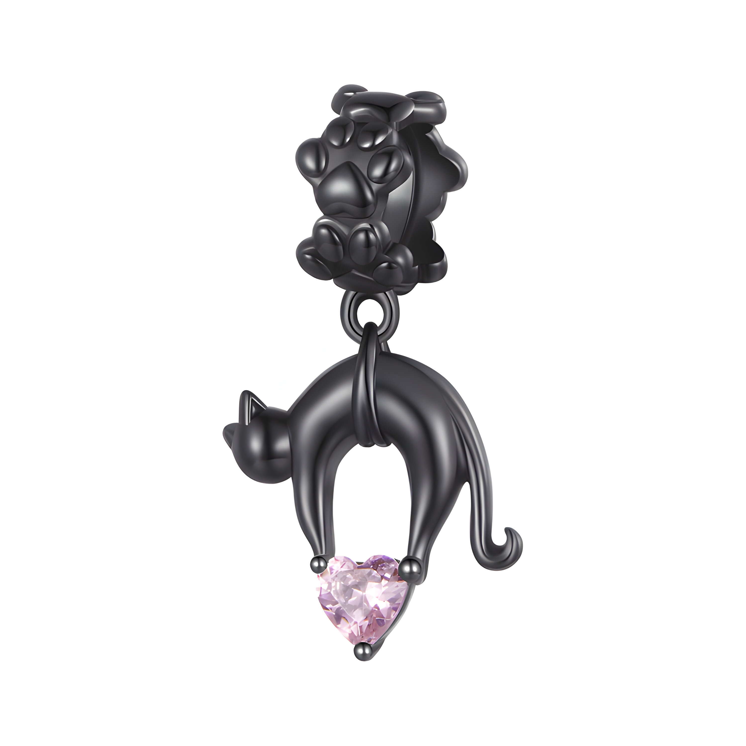 Foto 2 pulgar | Charm de Gato Miow Kiki de Plata P. 925 Zirconia