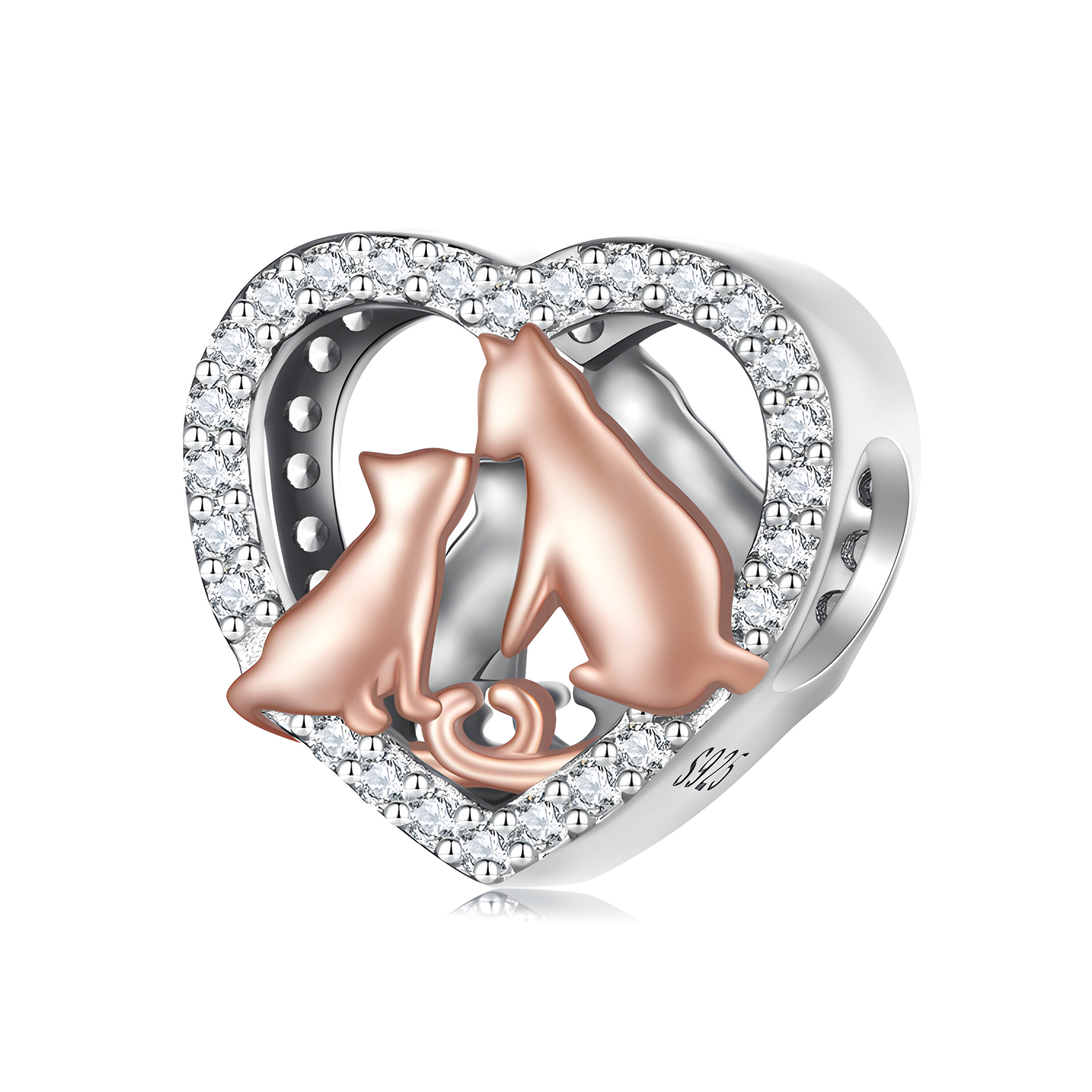 Foto 1 | Charm de Gato Miow Kiki de Plata P. 925 Zirconia